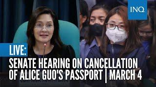 LIVE: Senate hearing on cancellation of Alice Guo's passport | March 4