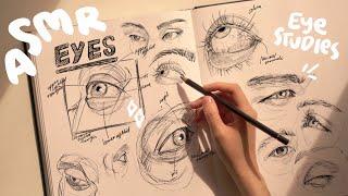 eye studies ️ ASMR SKETCH WITH ME (no music)