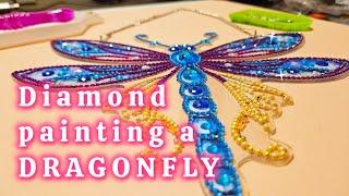 Crystals and Specials dragonfly ▪︎ Fun Diamond painting off canvas