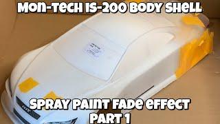 Mon-Tech IS-200, Schumacher Asphalt Pre-Cut - RC Body Shell - Spray Paint Fade Effect Part 1
