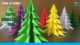 3D Paper Christmas Tree | How to Make a 3D Paper Xmas Tree DIY Tutorial