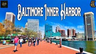 Baltimore Inner Harbor 2024 Walking Tour [4K]