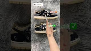 Real Vs Fake Travis Scott SB Dunks #sneakerhead #sneakers #viral