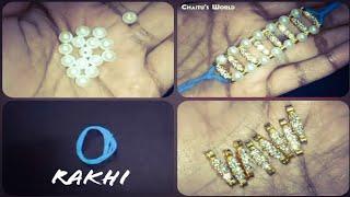 How to make beautiful rakhi at home for raksha bandhan || (raksha bandhan making)