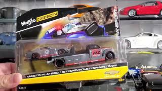 1:64 Scale Maisto Elite Transport - 1971 Chevrolet Camaro Z/28 & Flatbed (UNBOXING)