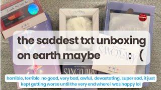 the worst txt unboxing ever probably | angel, merch, weverse, sanctuary, cassette