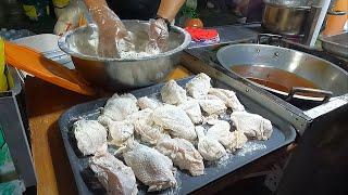 Filipino Street Food | Fried CHICKEN and KWEK KWEK at LITEX Market, Quezon City, Philippines