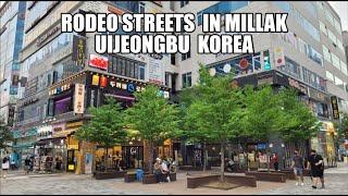 [4K]  Rodeo Streets Walking Tour in Millak Uijeongbu-si Gyeonggi Province, South Korea