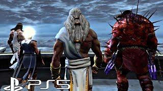 GOD OF WAR PS5 - Gods Vs TITANS & Kratos Fight Scene At Mount Olympus (4K Ultra HD PS5)