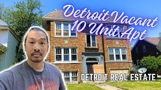 Detroit Real Estate Investing: Vacant 10-Unit Apartment Building Full Tour