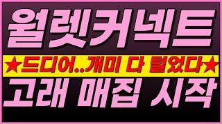 월렛커넥트, [매수 계좌 공개] "큰 거 하나 오겠는데요..?"→️초대형 잭팟 신호 발생️ 뭐냐면요