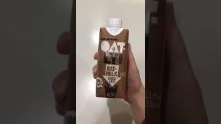 Oatly Chocolate Oat Milk | Ice Sounds | Pouring Drink ASMR