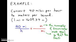 Converting mi/h to m/s