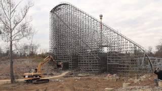 Kings Island Son of Beast Roller Coaster Demolition