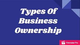 Types Of Business Ownership