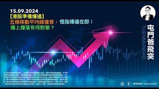 2024年9月15日 【港股準備爆邊】五條移動平均線匯聚，恒指爆邊在即！爆上爆落有何對策？