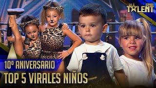 TOP 5 de las actuaciones de NIÑOS más vistas | Décimo aniversario | Got Talent España