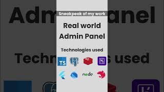 Flutter - Real World Admin Panel App #Shorts #shorts