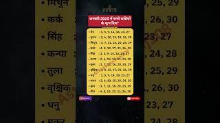 जनवरी 2025: राशि अनुसार शुभ दिन? #astrology #viralshorts #jyotish #trending #luckyday #lucky #2025