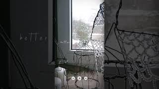 wire sculptures on my windowsill on a snowy day