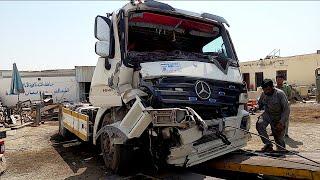 Mercedes Truck Accident Cabin ' Chassis Repairing And Restoration Complete Video Truck World 1