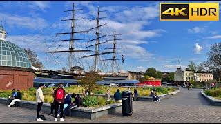 London Spring Walk -April 2021| Greenwich Cutty Sark, Royal Observatory, Cherry blossom [4K HDR]