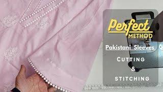 Pakistani Sleeves Cutting and Stitching / easy Kurti Sleeves / Long Sleeves Design