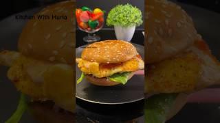 Egg Burger Recipe | Easy Breakfast Idea ️#shorts #food