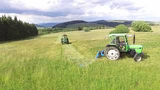 Mähen mit Deutz Fahr und John Deere mit Messerbalken 2020