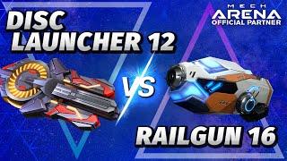 Disc Launcher 12 vs Railgun 16 Comparison Guide | Versus | Mech Arena