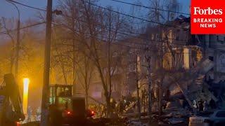 New Video Shows Aftermath Of Russian Missile Strikes On Zelensky’s Hometown Of Kryvyi Rih, Ukraine