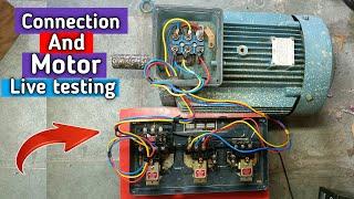 L&t Star Delta Starter Connection & Live Motor Testing | Lt delta starter connection with testing