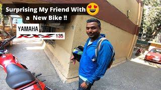 Surprising My Friend With A New Bike Epic Reaction  || YAMAHA RXZ 5 Speed ||@papiasmythicalrider