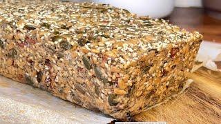 Easy Seeds and Nuts Bread Recipe: NO FLOUR, NO GLUTEN!