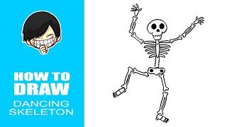 How to draw Dancing Skeleton