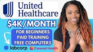 United Health Will Pay You $4K/Month I BEST HEALTHCARE Work From Home Jobs 2024