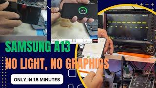 Samsung A13 No light, No Graphics fix easy ways#repair #mobile #a13