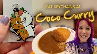 We found Cat Keychains at Coco Curry!  NeCo Ichi Cat Mascots in Japan