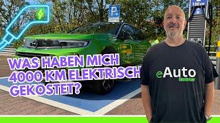 Was haben mich die ersten 4000 Km elektrisch gekostet?