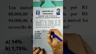 Porcentagem em concurso