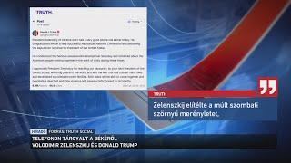 Telefonon tárgyalt a békéről Volodimir Zelenszkij és Donald Trump