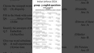 #airforce #indianairforce  # Questions for Agniveer Airforce y group English