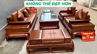 Bộ Bàn Ghế Sofa Đối Gỗ Hương Đá Đẹp Hiện Nay Trường Đồ Gỗ