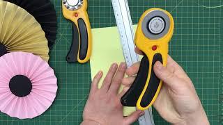 Rotary cutters by OLFA brand / how to make a curvy cut / how to make a paper fan