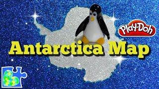 ANTARCTICA MAP! || South Pole || Play-Doh Puzzle Stop Motion! || Continents of the World