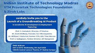 IIT Madras | IITM Pravartak Technologies Foundation & Ziroh Labs Launch the AI Centre of Excellence