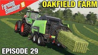 BALING SOME HAY Farming Simulator 19 Timelapse - Oakfield Farm FS19 Episode 29