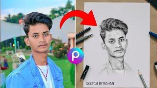 Picsart Pencil Sketch Effect Photo Editing Tutorial 2024 | Pencil Drawing Photo Editing In PicsArt |