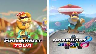 All of Funky Kong’s Animations MKT Vs MK8D (Mario Kart 8 Deluxe DLC Wave 6)