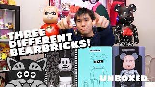 Unboxing 3 Different 400% Bearbricks! - UNBOXED EP164